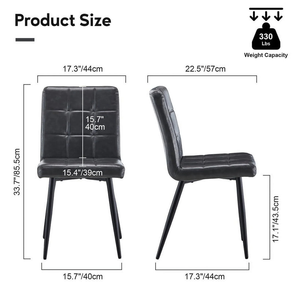 Faux Leather Upholstered Dining Chair Set of 2 Z3350