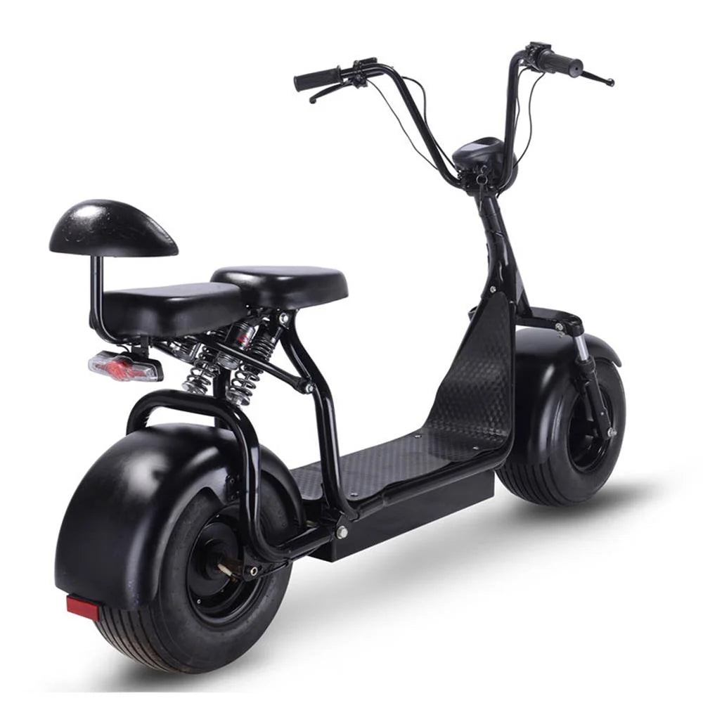 60V 18ah Electric Scooter with Seat, 25Mph, 23 Miles Range, Black K146577