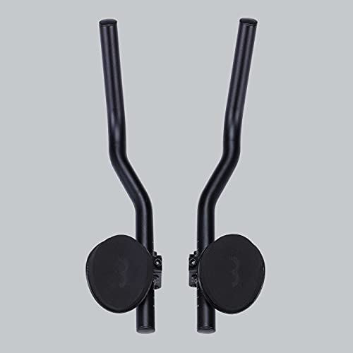 Black 26/31.8 mm Aluminium Two-Piece Tri Bars Bike Handlebar L536110