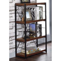 Weathered Oak & Black Bookshelf H748126