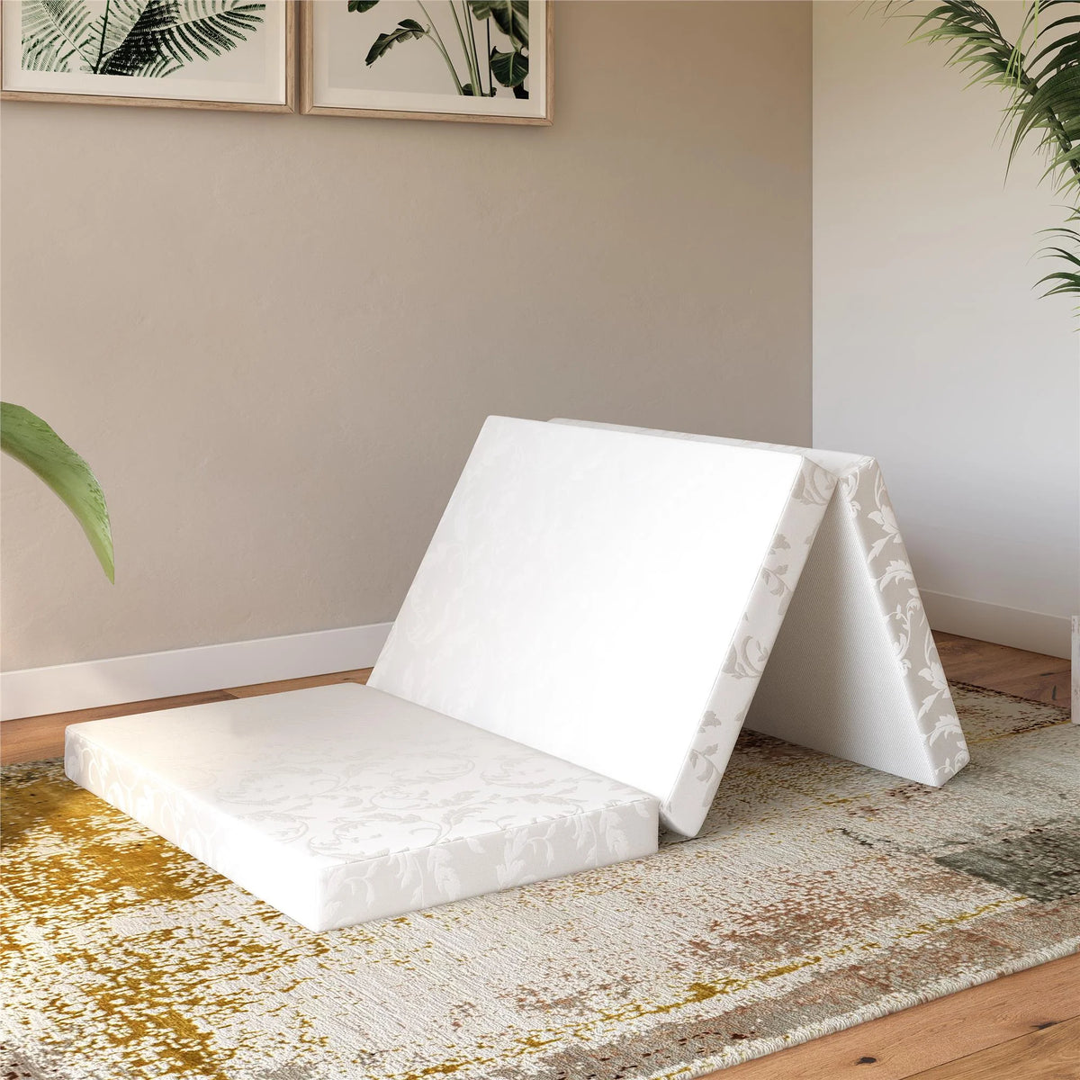 4-Inch Tri Folding Mattress with Carry Bag, Twin Size Q631