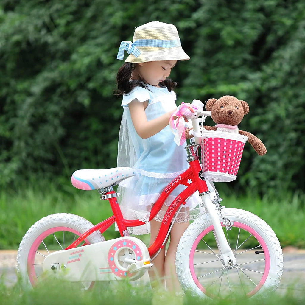 20 Inch Kids Bike with Kickstand Basket Pink K6073
