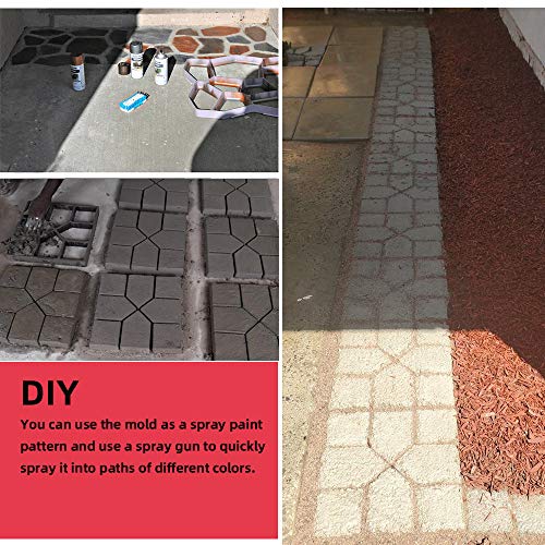 15.7"x15.7"x1.57" Reusable Concrete Path Maker Molds E556