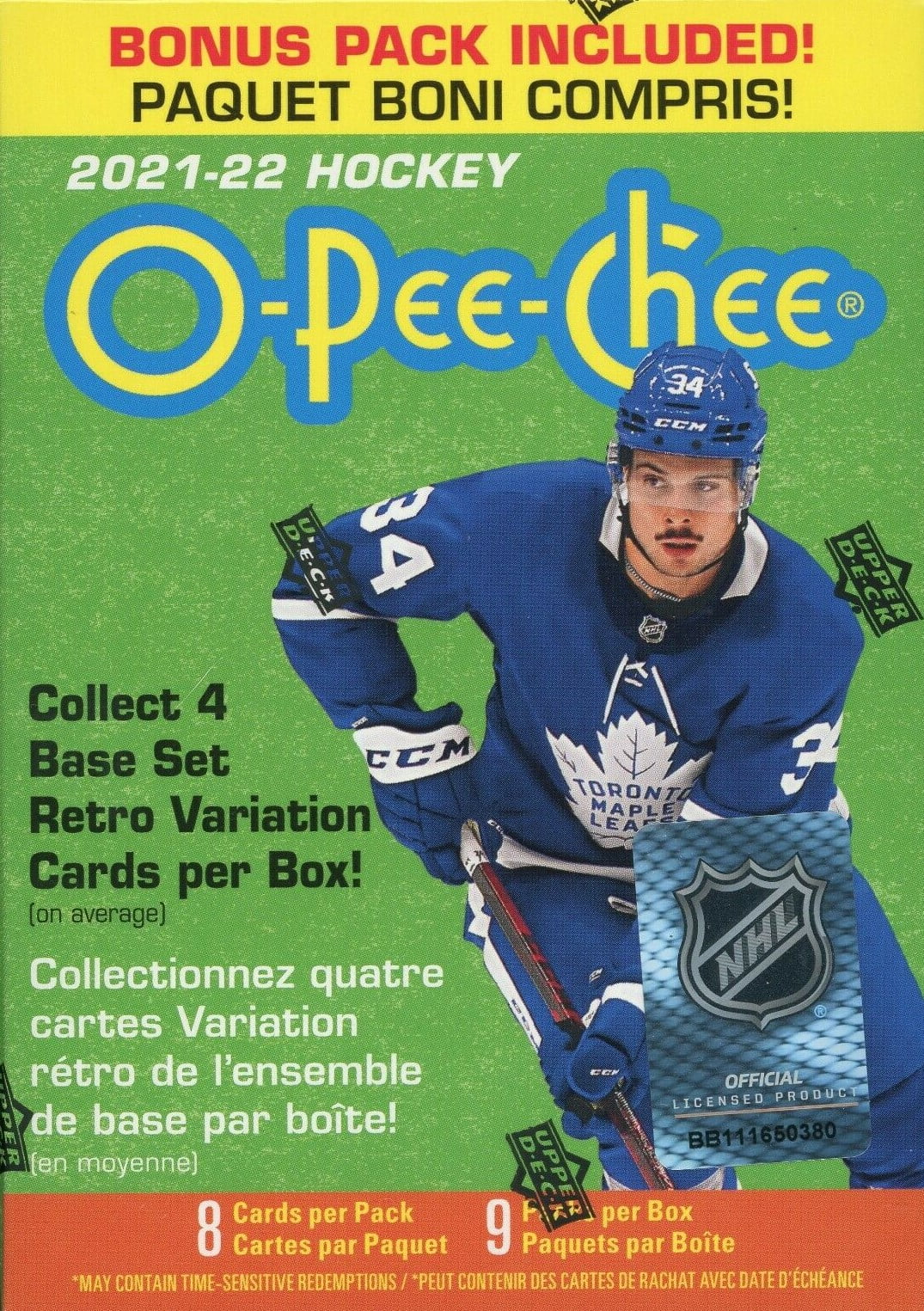 2021/22 Upper Deck O-Pee-Chee Hockey Blasters O36131