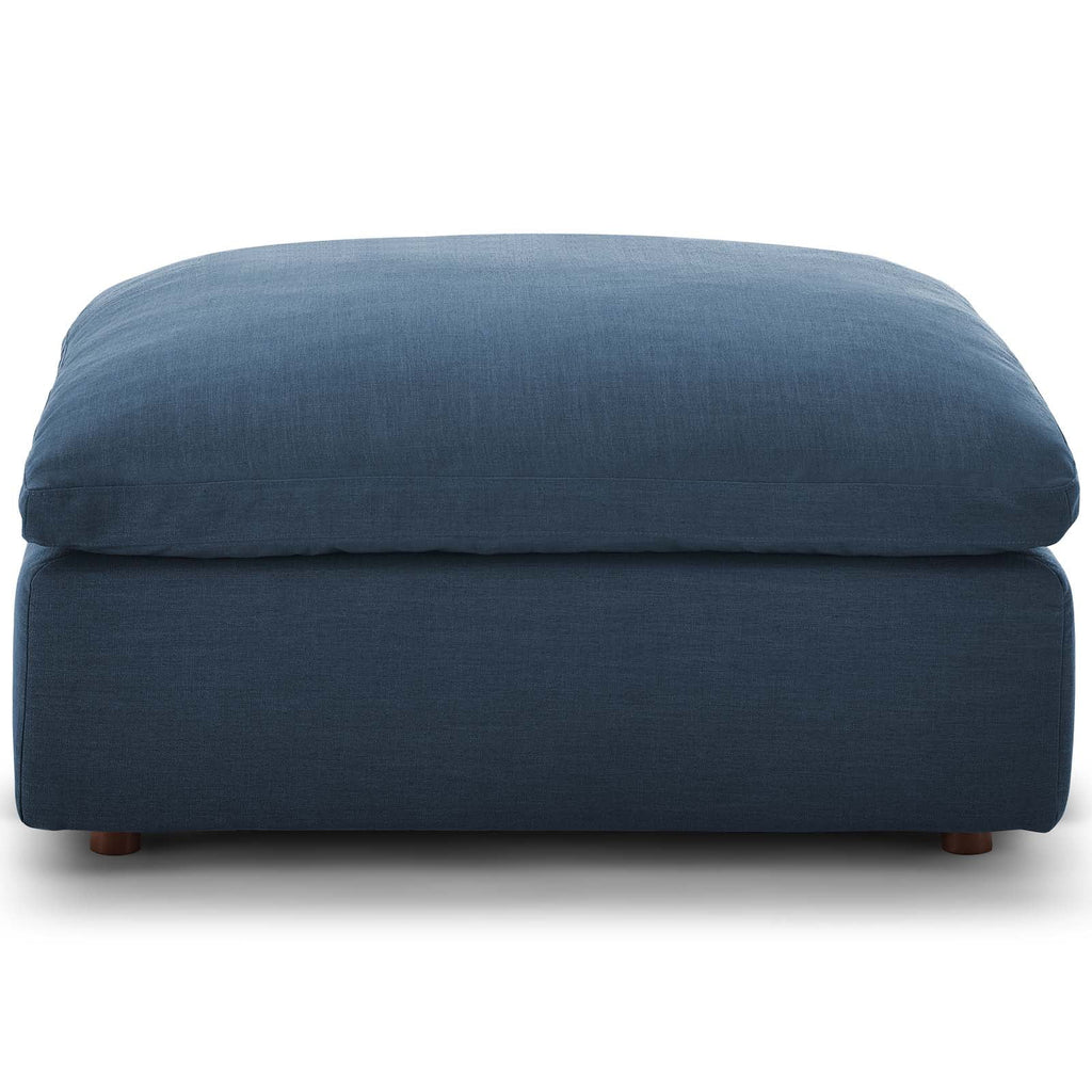 Navy Blue Fabric Accent Chair Ottoman X428
