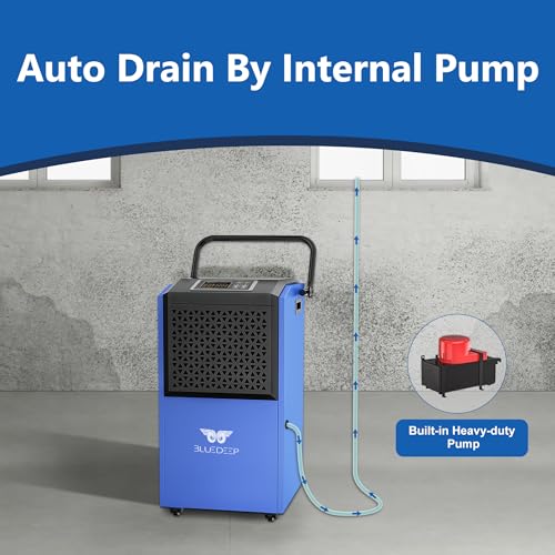 190 Pints Commercial Dehumidifier with Drain Hose and Water Reservoir A74779