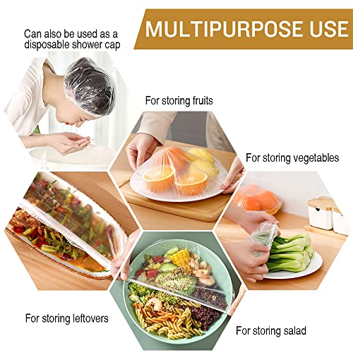 200PCS Reusable Elastic Plastic Bowl Covers L296172