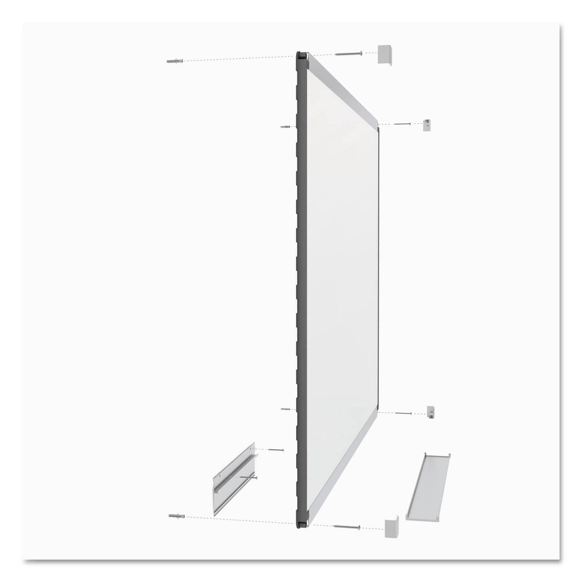 Whiteboard - wall mountable - 48 in x 35.98 in - white - mahogany frame T911482