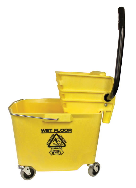Plastic Sidepress Squeeze Wringer & Plastic Bucket Combo - 35 Quart M138756