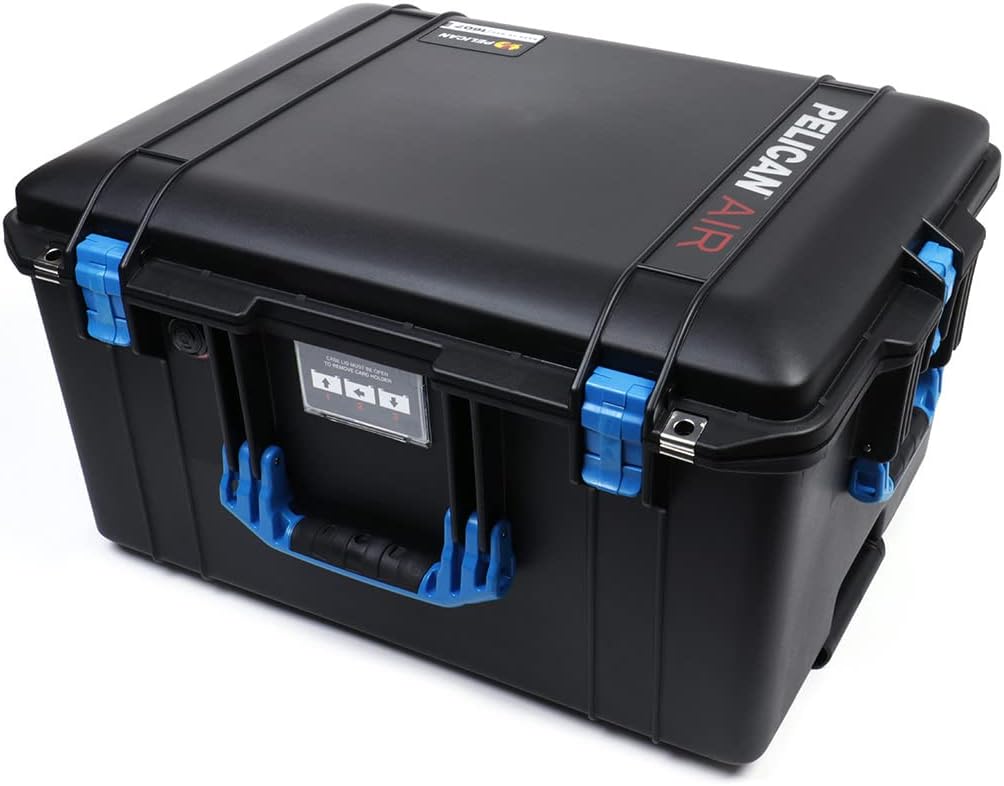 Black Air Case with Blue Handles & Latches, Wheels F82728