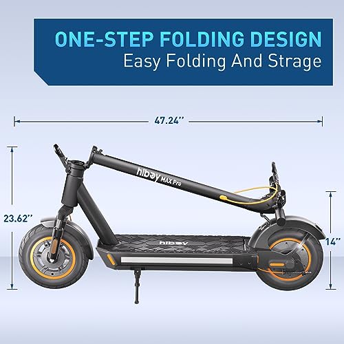 Electric Scooter, 46.6 Mi Long Range, 22 MPH, 650W Motor, 11'' Pneumatic Tires, Dual Suspension, 265lbs MAX Load N9536