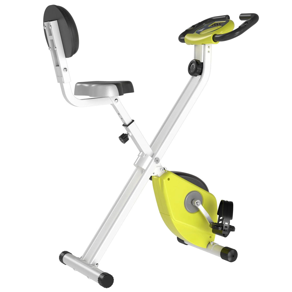 Folding Upright Stationary Indoor Bike with 8 Levels of Magnetic Resistance N5626