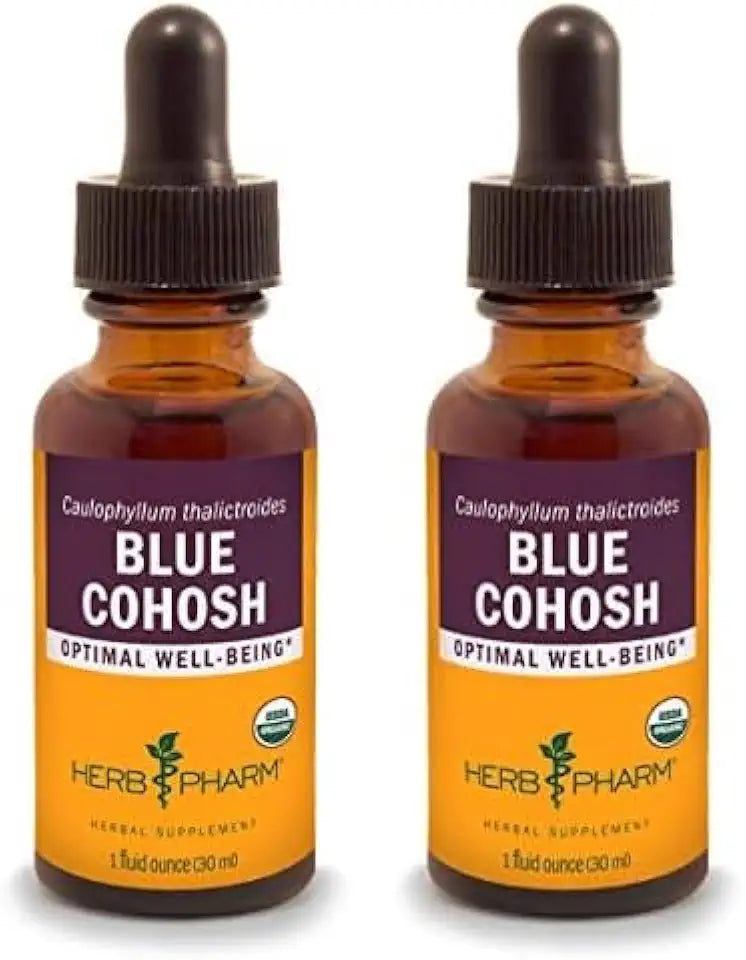 Certified Organic Blue Cohosh Liquid Extract 1 Ounce Pack of 2 D406