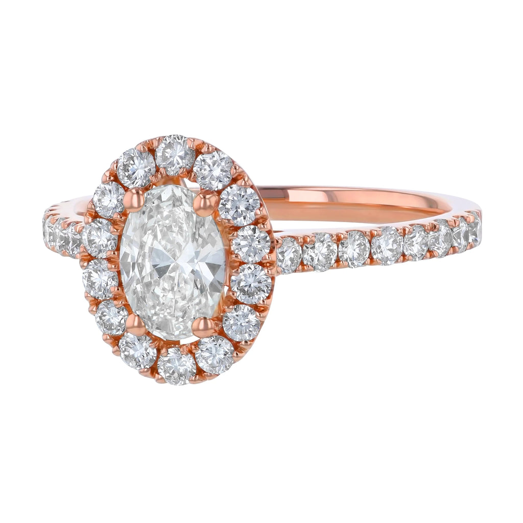 Oval-cut Halo Engagement Ring J87902
