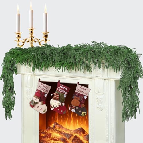 6 Ft 2 Pcs Artificial Norfolk Pine Garland Q920779