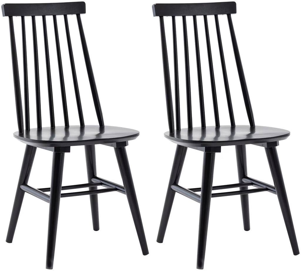 Black Wood Dining Chairs Set of 2 H6195