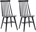 Black Wood Dining Chairs Set of 2 H6195