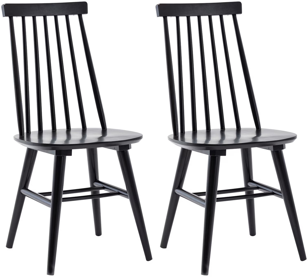 Black Wood Dining Chairs Set of 2 H6195
