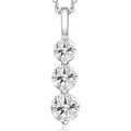 14k White Gold Three Stone Diamond Pendant S8626