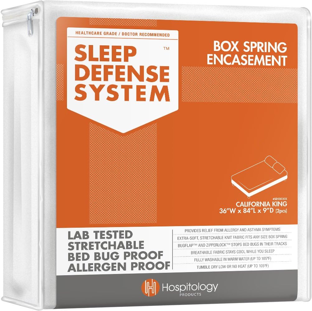 Queen Zippered Hypoallergenic Box Spring Encasement U536