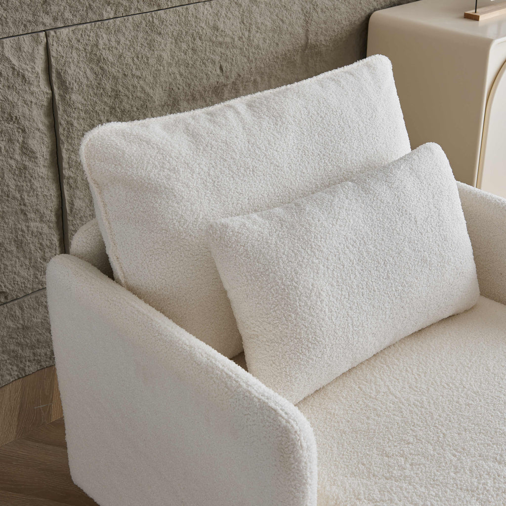 Ivory Sherpa Upholstered Accent Chair X925953