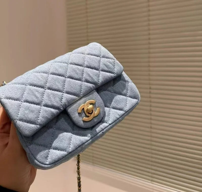 Velvet Mini Flap Bag with Charm Strap X6645