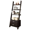 4 Shelf Ladder Bookcase with 2 Drawers in Cappuccino R83627