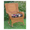 Antique Pecan Resin Wicker Aluminum Rocker R354