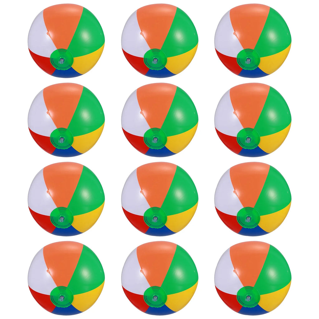 12 Pcs Inflatable Beach Balls Pool Toy X466