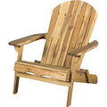 Natural Solid Wood Folding Adirondack Chair Y68168
