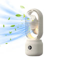 White 3 Speeds Bladeless Tower Fan with Humidifier M70344