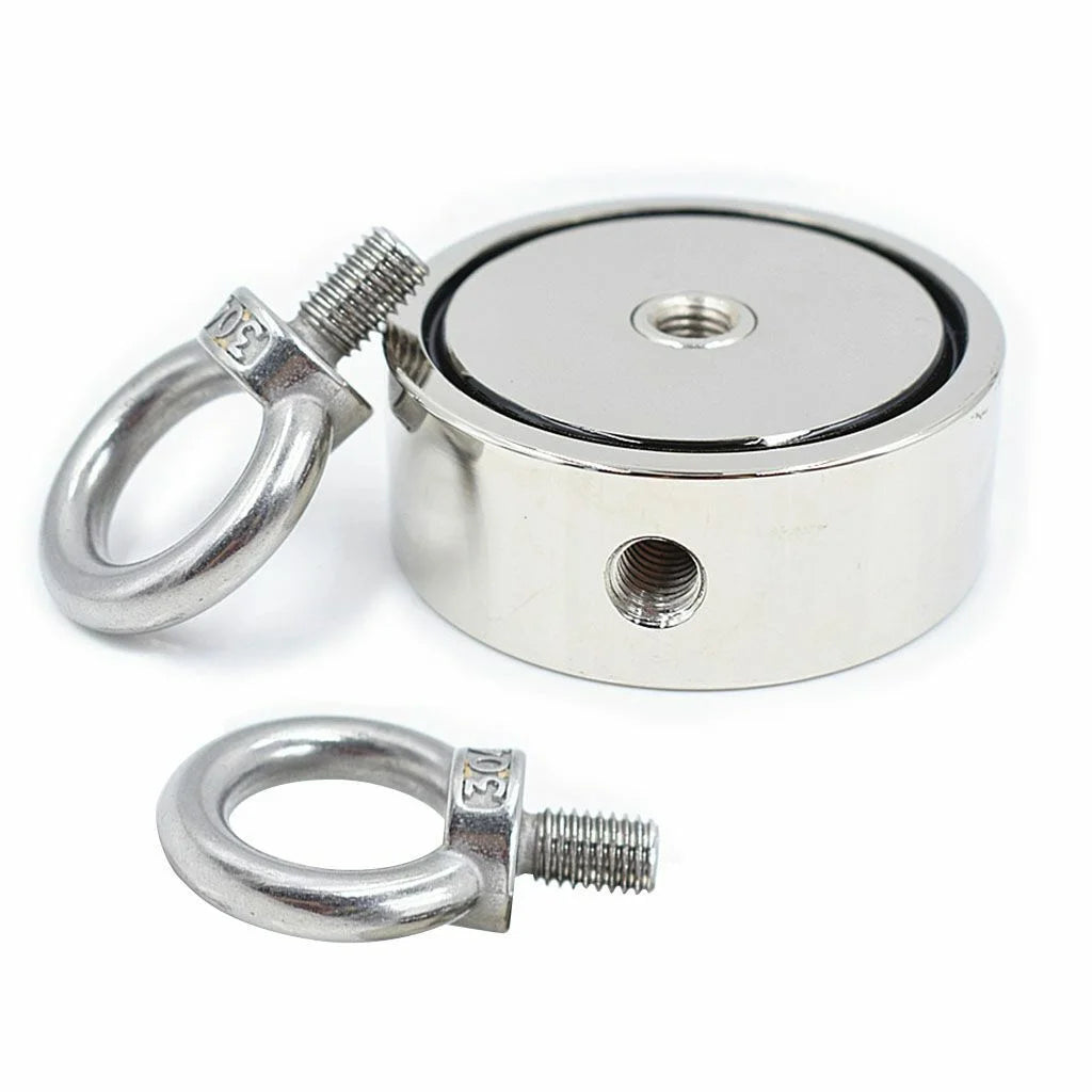 1300 Lbs Pull Force Neodymium Fishing Magnet Kit with Rope and Carabiner Y8830