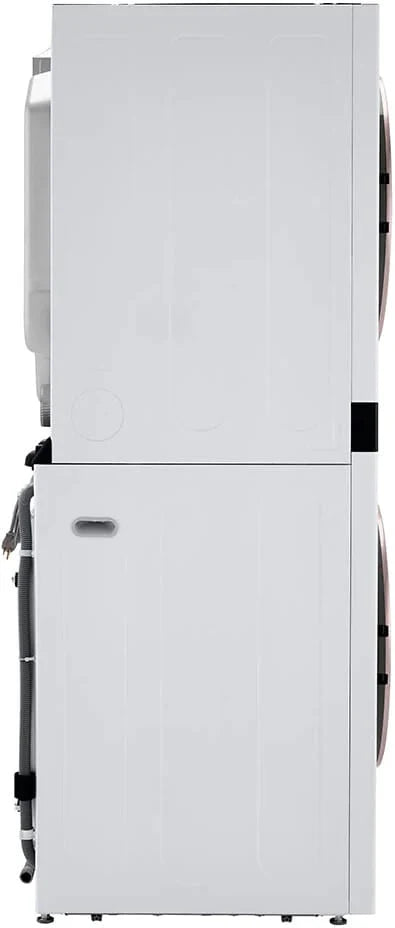 White Front Load Washer & Dryer Stacked Unit W9881