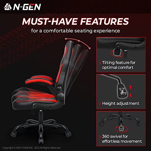 Pink Ergonomic PU Leather Computer Chair with Lumbar Support Z605
