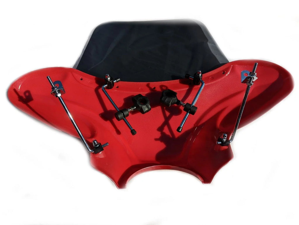 34" Red Cruiser Front Batwing Fairing with Tinted Windshield R718147