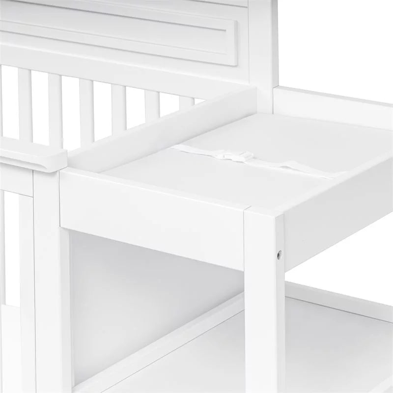 White Wood 4-in-1 Mini Crib & Changer Combo Q99712