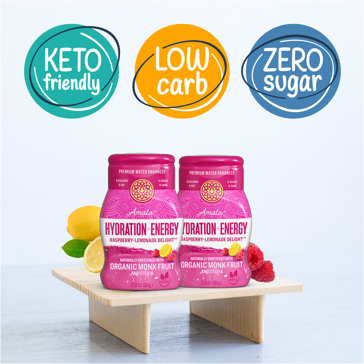 Liquid Hydration Sweetened with Organic Monk Fruit & Stevia, Zero Calories, Low Carb, No Sugar, Vegan, Classic Variety (80 Servings, Pack of 4) D46236