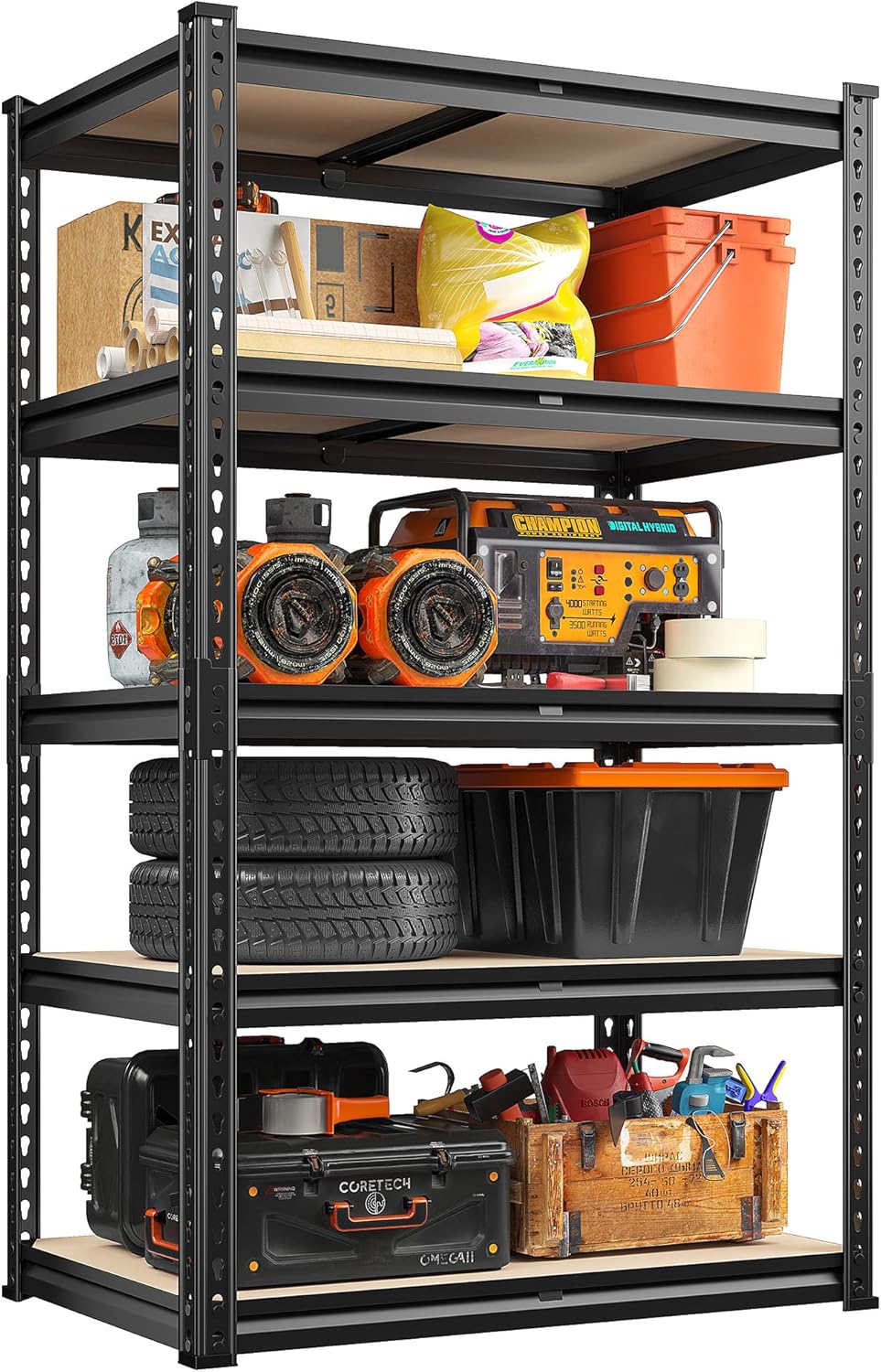 5 Tier Adjustable Metal Shelving L64910