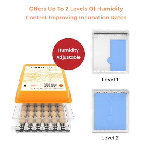 24 Incubator with Automatic Turner, Temperature and Humidity Display and Control E311