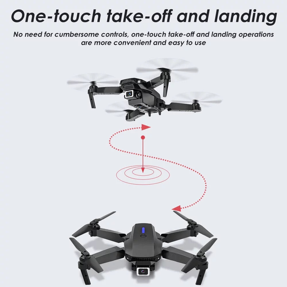 4K HD Dual Camera RC Drone with 4 Batteries U219401