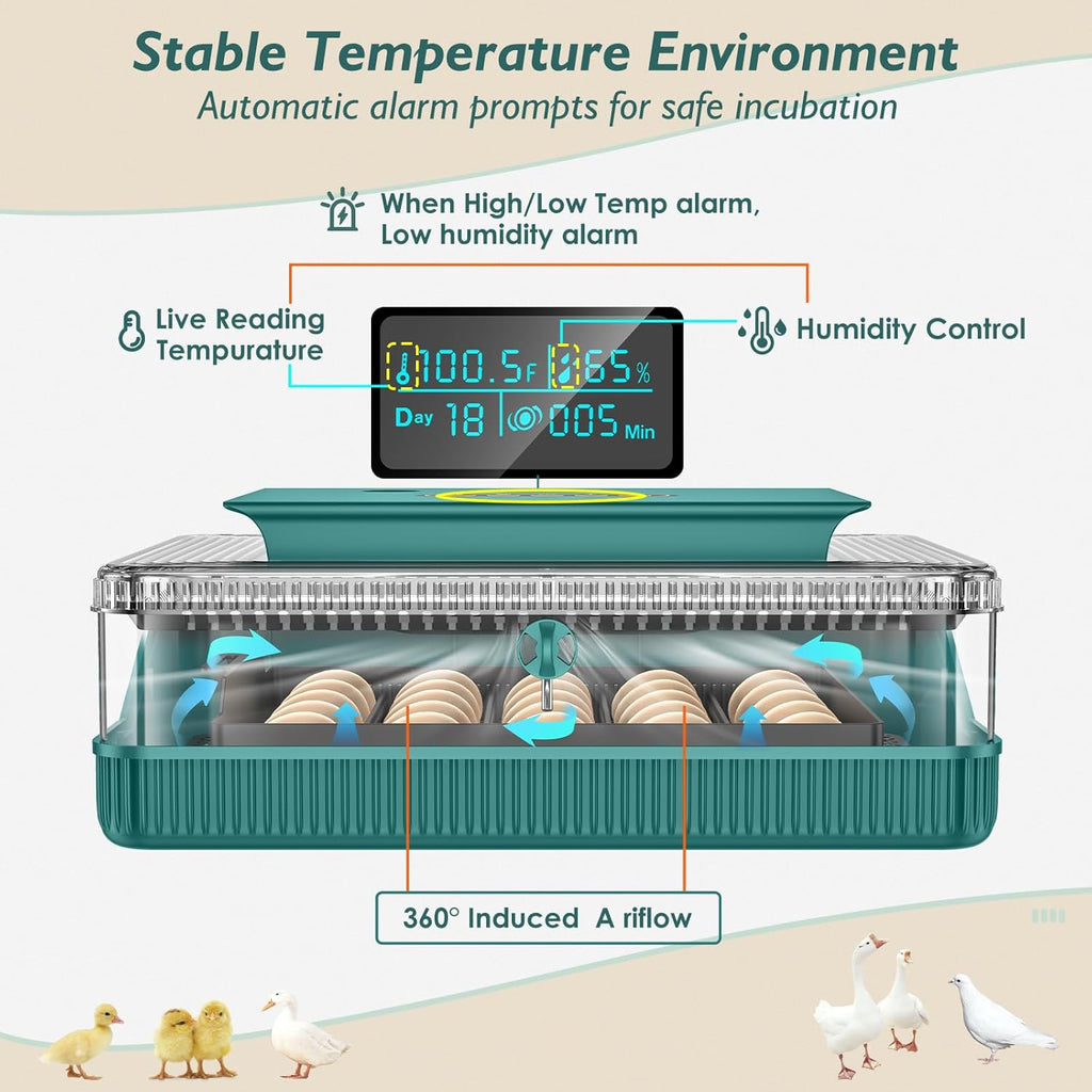 25 Egg Incubator with Automatic Turner and LED Humidity Display C4485