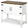 White 2-Door Storage Cabinet with Bottom Shelf M628248