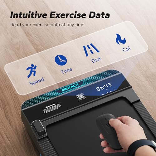 Walking Pad, Under Desk Treadmill, 2 in 1 Quiet Portable Mini Treadmill with Remote Control N424
