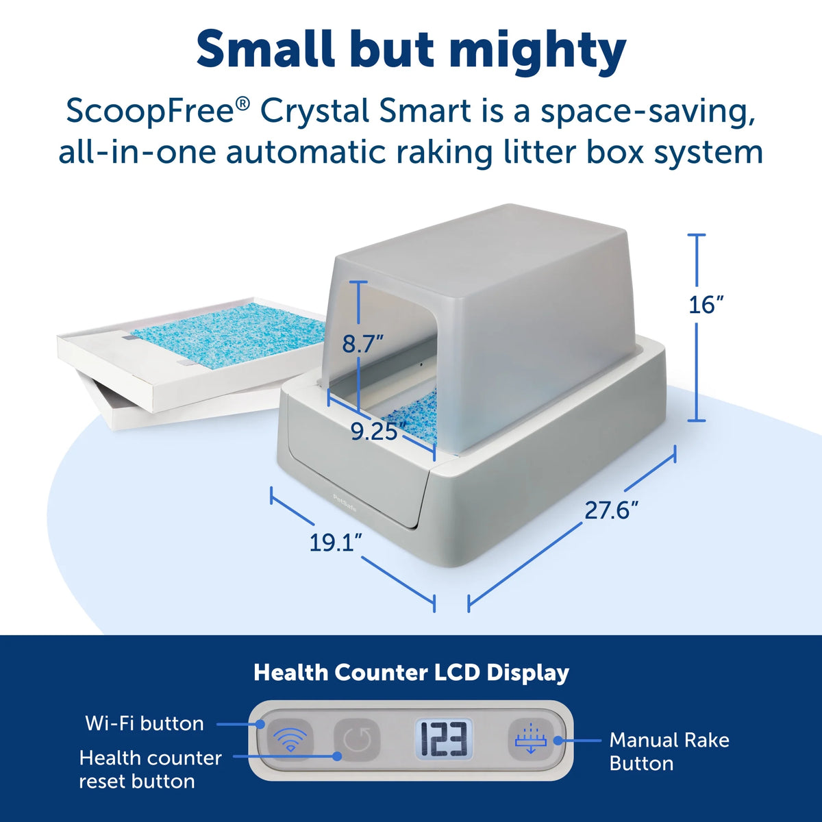 Gray Self-Cleaning Cat Litter Box E549255