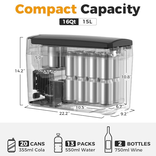 16 Quart 12 Volt Electric Cooler Refrigerator U57132