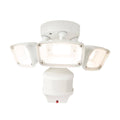 White Motion Activated Outdoor LED Triple Head Flood Light U65067