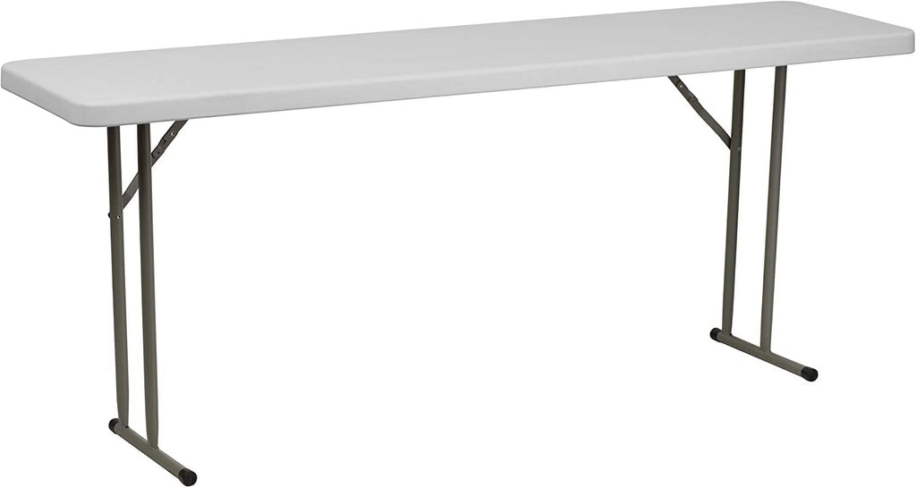 6-Foot Rectangular Plastic Folding Table with Locking Legs K554