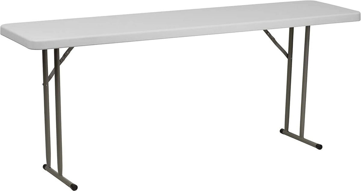 6-Foot Rectangular Plastic Folding Table with Locking Legs K554
