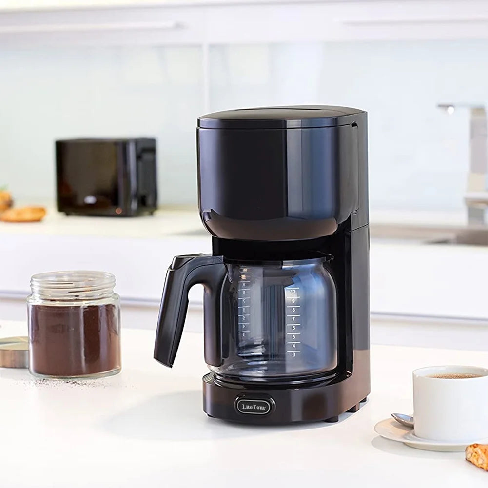 Compact Electric Coffee Machine with Coffee Pot J305
