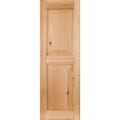 15 in. x 58 in. Exterior Real Wood Raised Panel Shutters Pair Unfinished C904